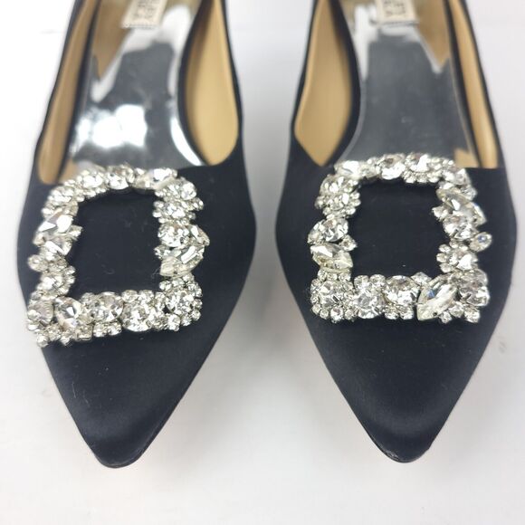 Badgley Mischka Cher Crystal Embellished Pumps Size 9.5 - Picture 4 of 13